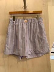 Striped shorts - blue, white and red