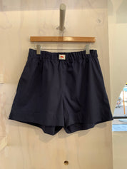 Cotton poplin shorts - navy