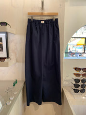 Cotton poplin pants - navy