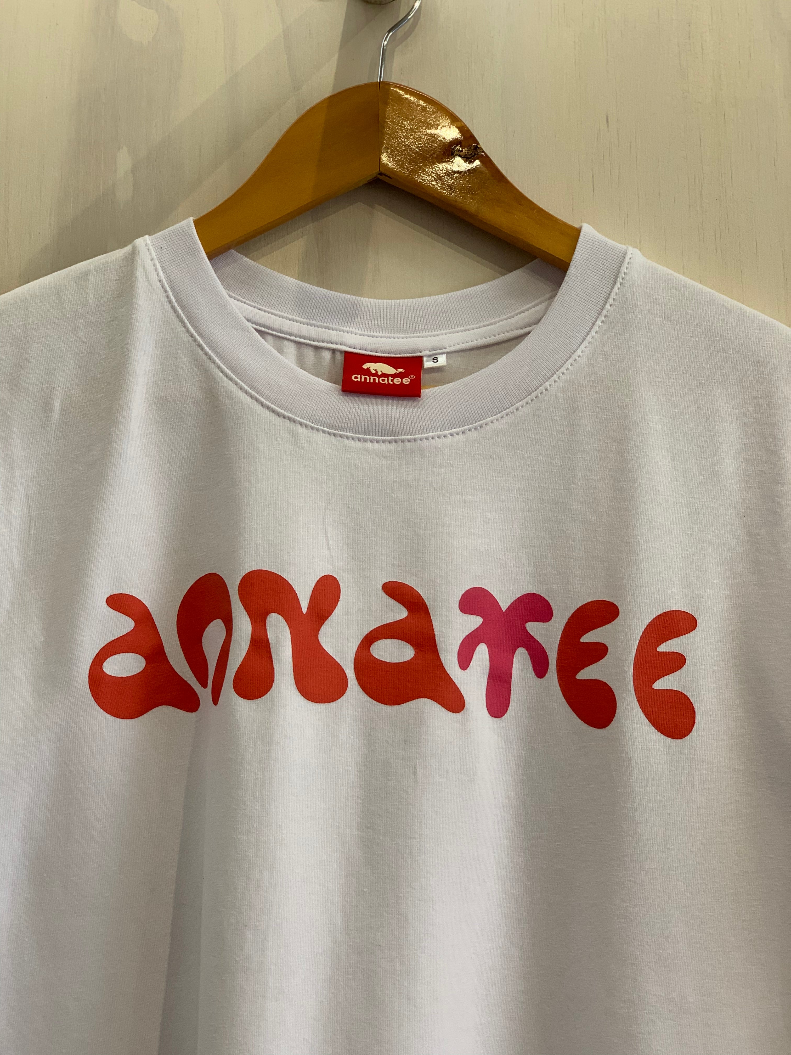 Annatee red and pink palm tee