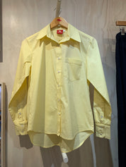 Cotton poplin shirt - yellow