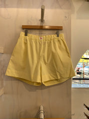 Cotton poplin shorts - yellow