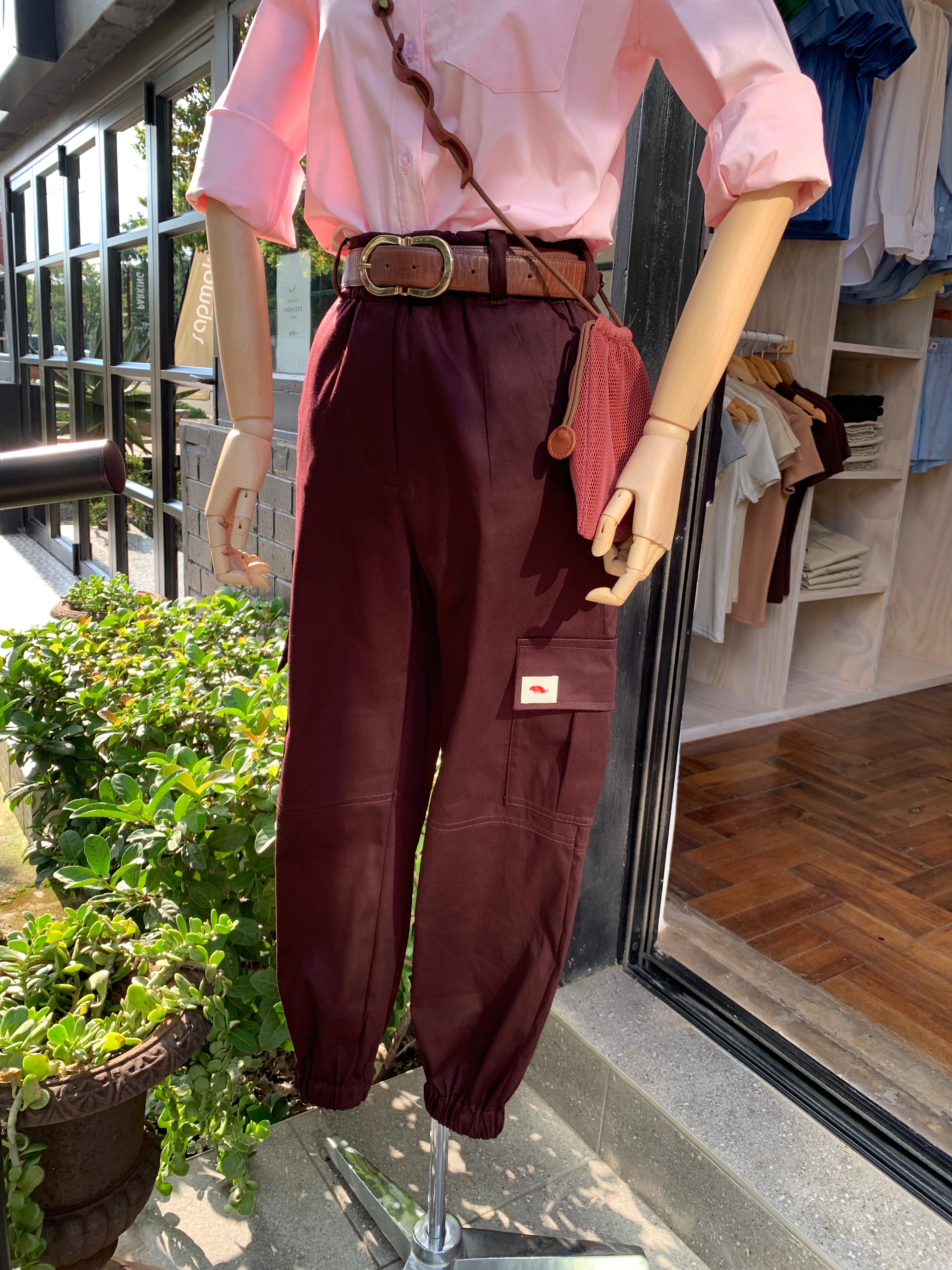 Cargo pants - plum