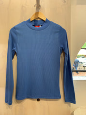 Long sleeve mock neck - blue