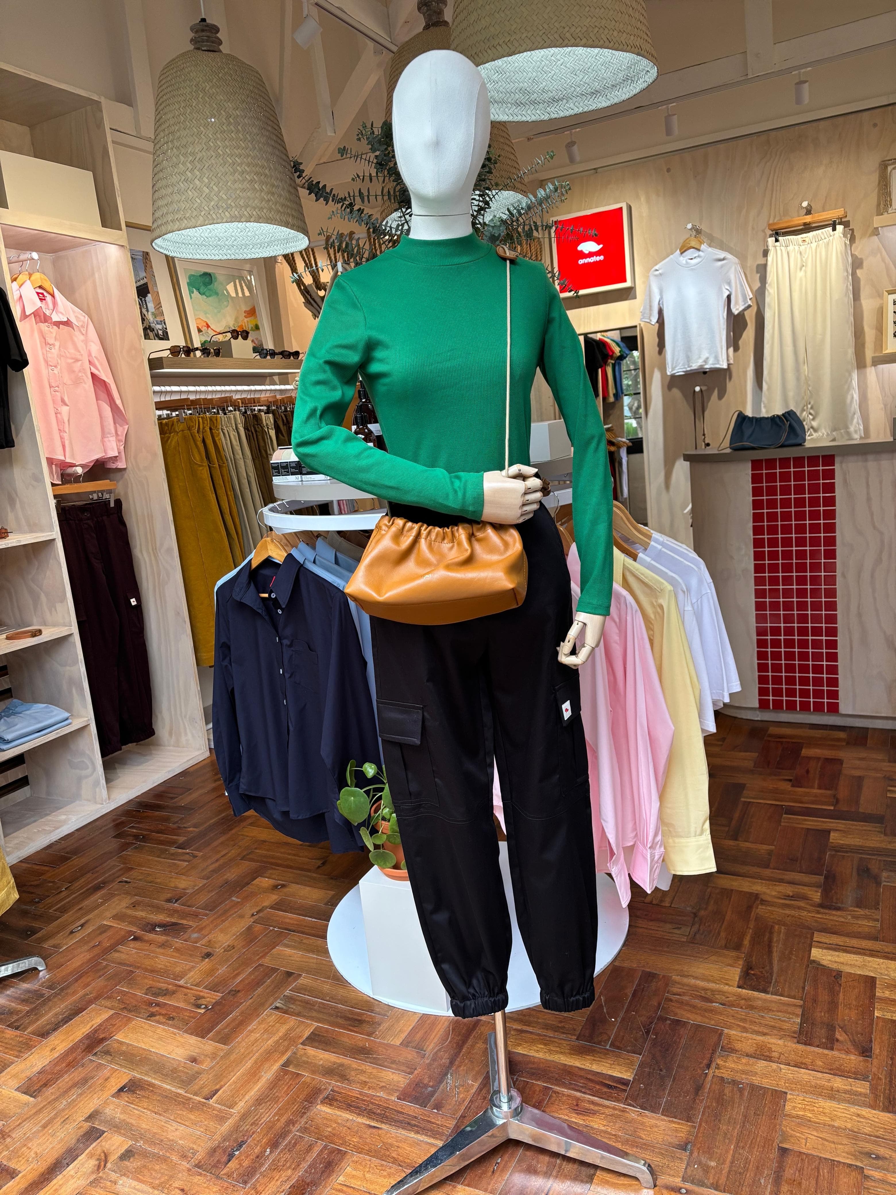 Long sleeve mock neck - green