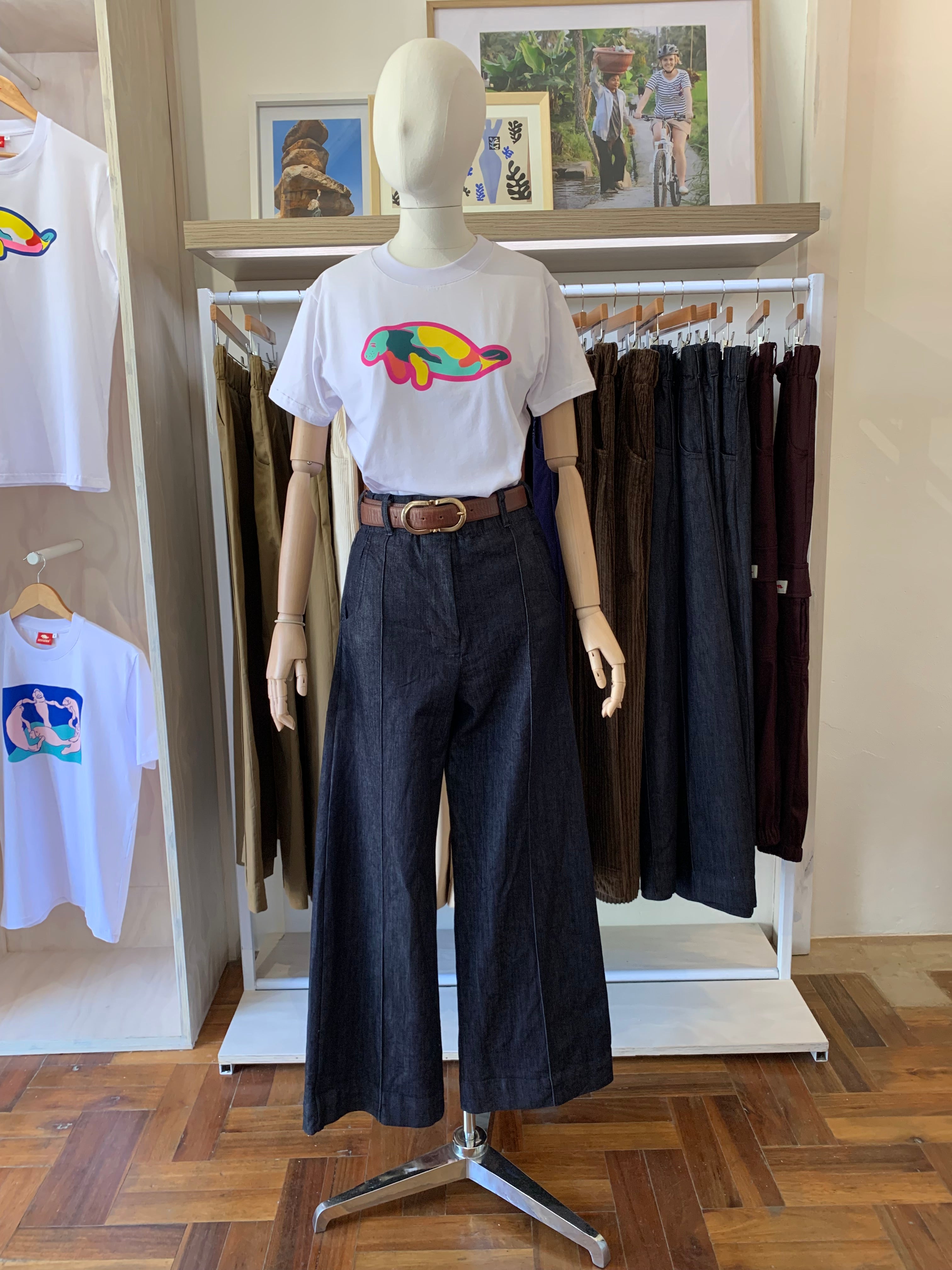 Wide leg pants - denim
